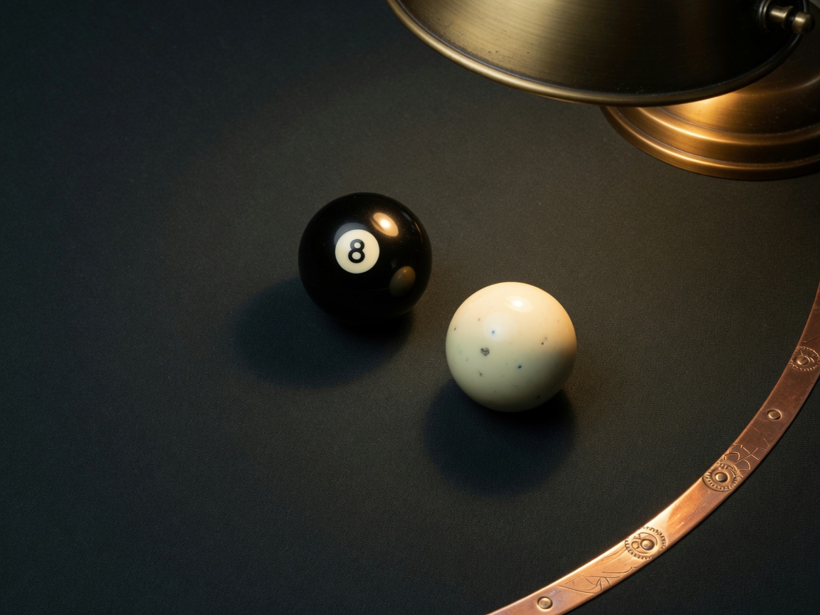 APA 8-Ball scorer — eight ball on the felt